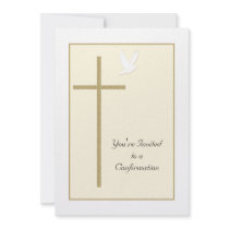 Confirmation Invitation -- Cross and Dove