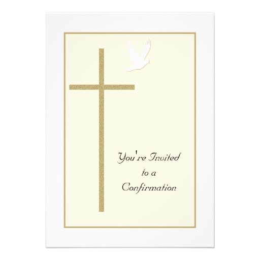 Confirmation Invitation -- Cross and Dove