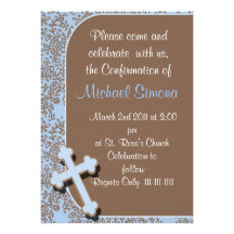 Confirmation  Invitations For Boys