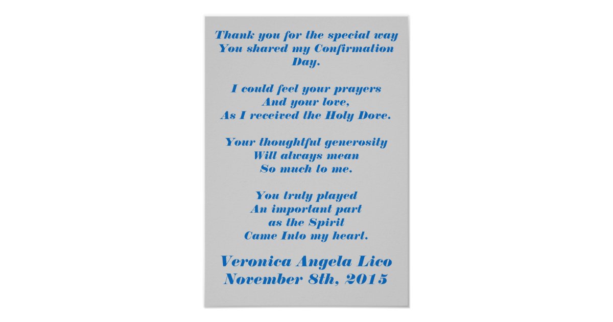 thank you letter to confirmation confirmation thank you note card zazzle thank you letter to confirmation confirmation thank you note card zazzle