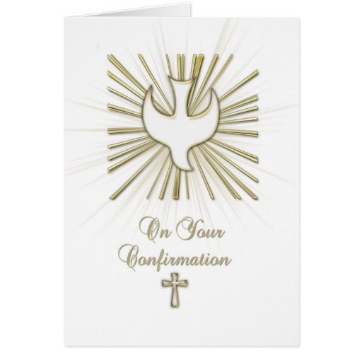 Confirmation White Dove Congratulation Greeting Card | Zazzle