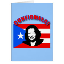 CONFIRMELA Con Bandera de Puerto Rico Greeting Cards