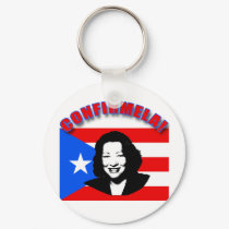CONFIRMELA Con Bandera de Puerto Rico keychains