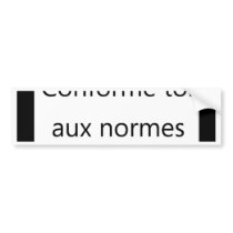 conforme toi bumper sticker