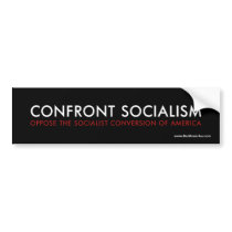 Confront Socialism Bumper Sticker bumper stickers