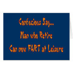 Confucious Say  "FART AT LEISURE" cards