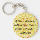 Confucius Quote -- wearable wisdom Key Chain