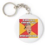 Confucius Say Catch Crabs Keychains