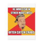 Confucius Say Catch Crabs Post Card