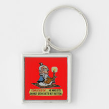 CONFUCIUS SAY ... HOT BOTTOM KEYCHAIN