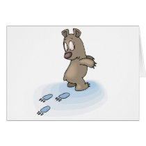 Confused Bear Greeting Cards