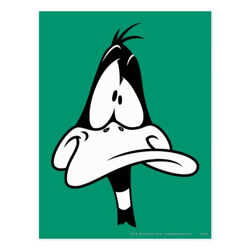 Confused Daffy Duck Face Post Card