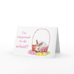 Confused Easter Bunny Greeting Cards