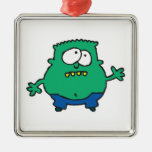 confused little green monster ornament