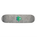 confused little green monster skate board decks