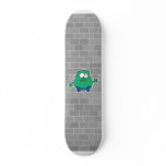 confused little green monster skate board decks