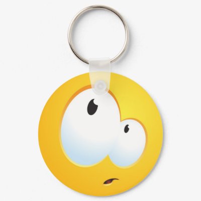 Confused Smile Keychain by Fany001