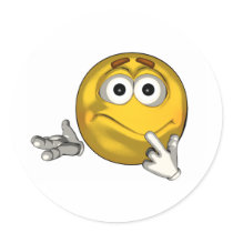 Confused - toon round sticker