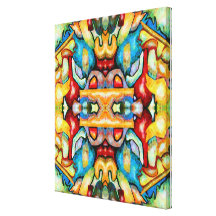 confusion color stretched canvas print