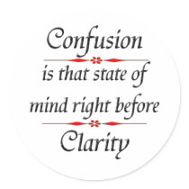 Confusion Round Sticker
