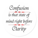 Confusion Round Sticker