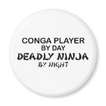 Conga Deadly Ninja by Night magnets by poorrichards Conga Deadly Ninja by Night magnets