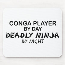 Conga Deadly Ninja by Night Mouse Mats