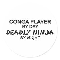 Conga Deadly Ninja by Night stickers