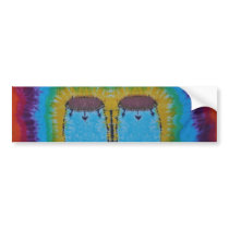 Conga Drum Tie Dye Bumper Stickers