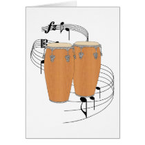 Conga Drums Greeting Cards
