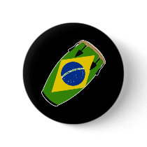 Conga Flag Brazil Pinback Buttons