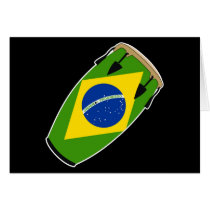 Conga Flag Brazil Greeting Cards