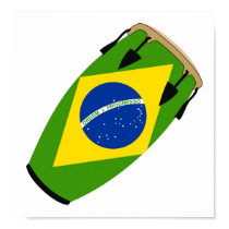 Conga Flag Brazil posters