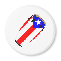 Conga Flag Puerto Rico magnets by TeeShirtsTShirts Conga Flag Puerto Rico magnets