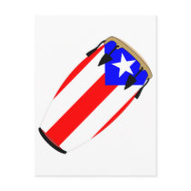 Conga Flag Puerto Rico postcards