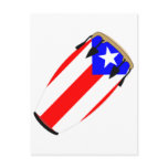 Conga Flag Puerto Rico Postcards