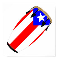Conga Flag Puerto Rico posters