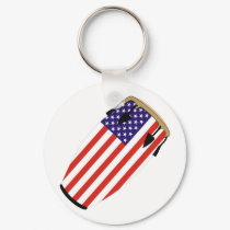 Conga Flag USA keychains