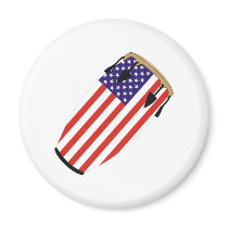 Conga Flag USA magnets by TeeShirtsTShirts Conga Flag USA magnets