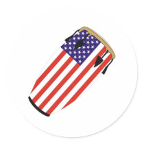 Conga Flag USA stickers