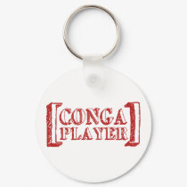 Conga Player keychains