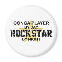 Conga Player Rock Star by Night magnets by poorrichards Conga Player Rock Star by Night magnets
