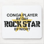 Conga Player Rock Star by Night mousepads