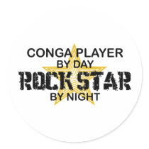Conga Player Rock Star by Night stickers