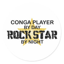 Conga Player Rock Star by Night stickers