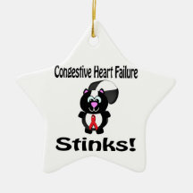Congestive Heart Failure Stinks Skunk Awareness Ornaments