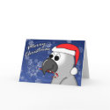 Congo African Grey Christmas Card
