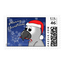 Congo African Grey Christmas Postage Stamps