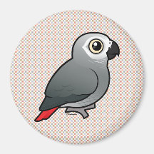 Congo African Grey Fridge Magnets
