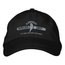 Congo African Grey Parrot Dark embroidered hats